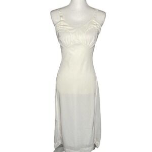 Movie Star Vtg Night Gown Lingerie Chemise Sz 34 Medium Tall Nylon Slip …